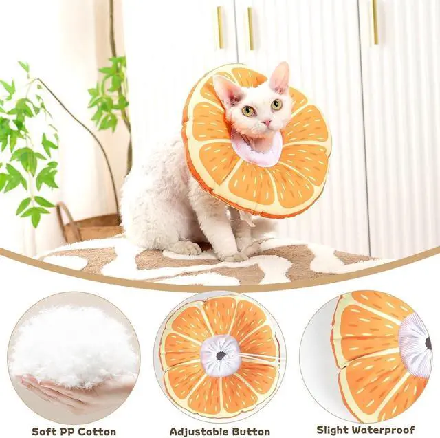 Alt view image 3 of 6 - Cat Cone Collar Soft, Medium Waterproof Cat Recovery Collar | Cat Cone for Wound Healing After Surgery or Neutering Alternative to Elizabethan Collars Medical Neck Cone for Cats and Puppi