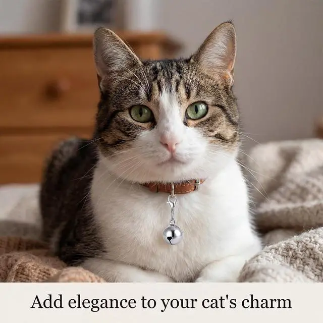 Alt view image 4 of 7 - 20Pcs Pet Collar Bells for Dog Cat, 10 Colors Small Dog Puppy Pet Bells for Collars with Keychain Pet Pendant Accessories for Crafts, Pets Party Decorations