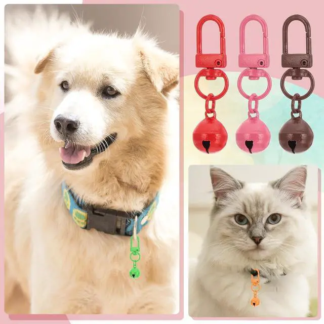 Alt view image 3 of 6 - 20 PCS Dog Bell, Cat Bell Small Pet Collar Bells Keychain Cute Bulk Loud Jingle for Dog Collar Charm Pendant Necklace