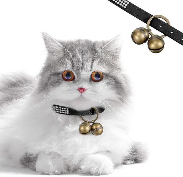 Alt view image 5 of 7 - Dog Bells for Pet Tracking, 4 Pcs Extra Loud Dog Cat Bells for Collar Brass Pet Accessories with Key Rings Pendant Accessories for Training