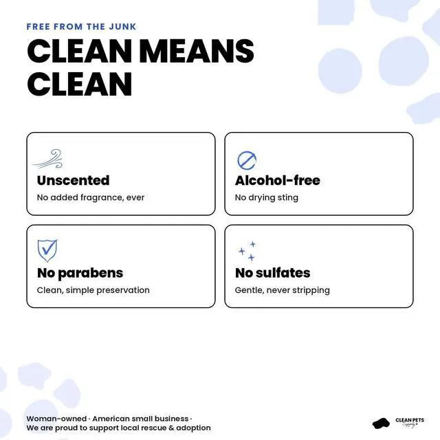 Alt view image 4 of 7 - Unscented Pet Wipes for Cats & Dogs Alcohol-Free, Hypoallergenic Grooming Wipes for Paws, Face & Body Sensitive Skin Formula, 80 Count | Unscented. Alcohol-free. Safe for cats & dogs.