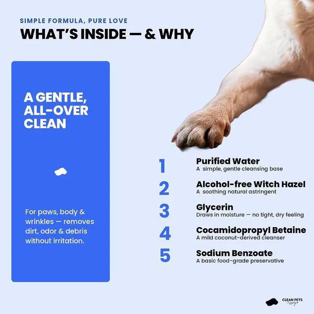 Alt view image 5 of 7 - Unscented Pet Wipes for Cats & Dogs Alcohol-Free, Hypoallergenic Grooming Wipes for Paws, Face & Body Sensitive Skin Formula, 80 Count | Unscented. Alcohol-free. Safe for cats & dogs.
