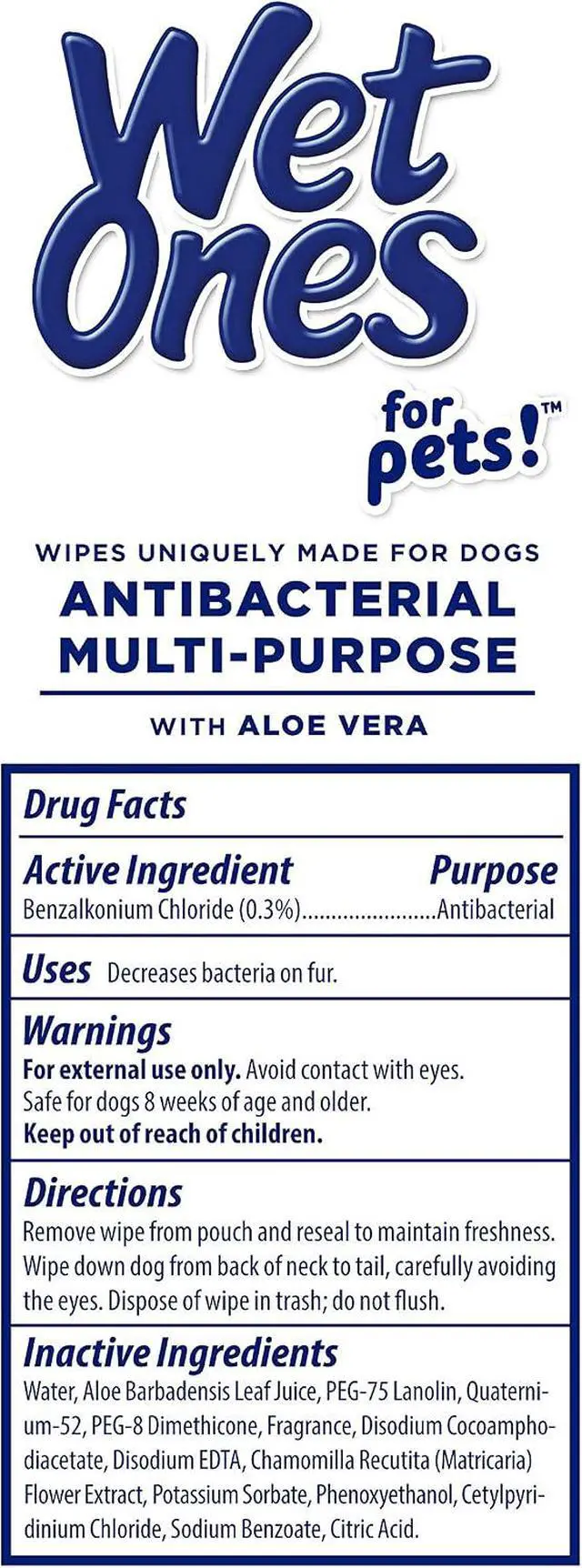 Alt view image 7 of 7 - for Pets Antibacterial Dog Wipes, Tropical Splash, 50 Count | Multi-purpose grooming wipes with aloe vera for paws, face, and body, easy cleanups between baths
