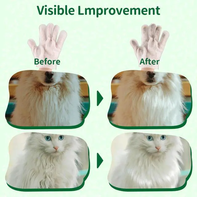 Alt view image 5 of 7 - Pet Grooming Glove Wipes for Dogs & Cats, 60g, 6 Pcs | Hypoallergenic, Deodorizing Cleansing, Coconut Oil & Botanical Extracts, Daily & Outdoor Care, Portable and Lightweight