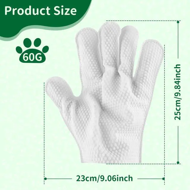 Alt view image 4 of 7 - Pet Grooming Glove Wipes for Dogs & Cats, 60g, 6 Pcs | Hypoallergenic, Deodorizing Cleansing, Coconut Oil & Botanical Extracts, Daily & Outdoor Care, Portable and Lightweight