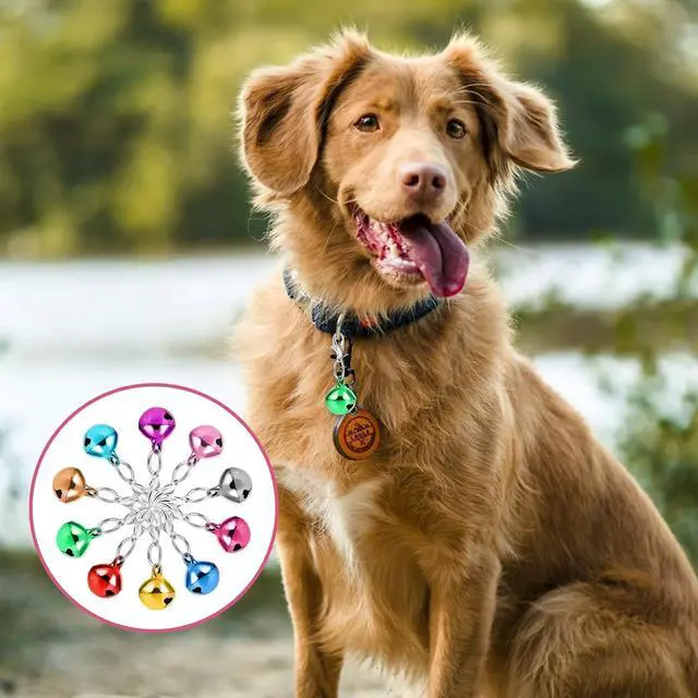 Alt view image 6 of 7 - 10 pcs Pet Bells for Dog Cat Collar, Metal Round Collar Charms Loud Crisp Sound with Clasps, Kitten Small Animal Pendant Accessories, Christmas Decoration Jingle Bell(Colourful)