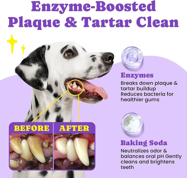 Alt view image 5 of 7 - No-Rinse Dog Dental Care Wipes, Cat & Dog tooth brushing kit, Dog Wipes for Pet & Cat Teeth Cleaning, Dog toothbrush Finger Dental Wipes to Remove Plaque & Tartar, Disposable Dog Wipes - 50 Count