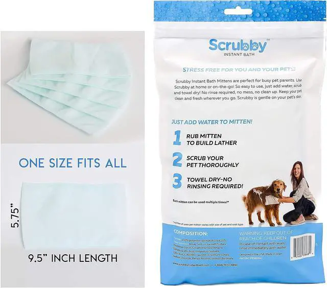 Alt view image 11 of 14 - ScrubbyPet No Rinse Pet Wipes- Use Pet Bathing, Pet Grooming Pet Washing, Simple to Use,Just Lather, Wipe, Dry. Excellent Sensitive Skin. The Ideal Pet Wipes Bathing Your Pet Dog Cat.