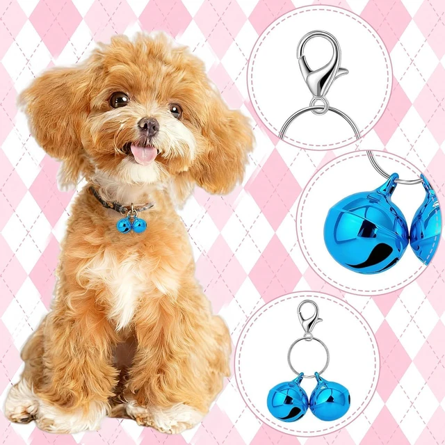 Alt view image 3 of 7 - 6 Pack Pet Bells for Dog Cat Collars, with Metal Keychain Clip | Metal Bells with Keyring Clips, Colorful Loud Double Pet Collar Bells, for Dog Cat Small Pets Collar Safety Tracking