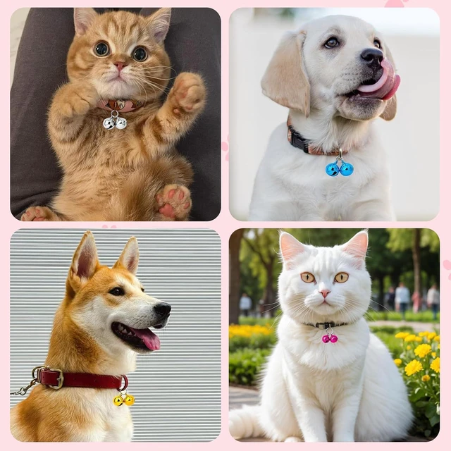 Alt view image 7 of 7 - 6 Pack Pet Bells for Dog Cat Collars, with Metal Keychain Clip | Metal Bells with Keyring Clips, Colorful Loud Double Pet Collar Bells, for Dog Cat Small Pets Collar Safety Tracking