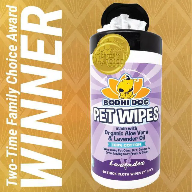 Alt view image 2 of 6 - Pet Wipes - Grooming, Cleaning and Deodorizing Wipes for Dogs & Cats - No Parabens or SLS - Large, Thick, Wet Wipes - Wipe Away Pet Odors & Refreshes Coat - Lavender Scent (60 Count)