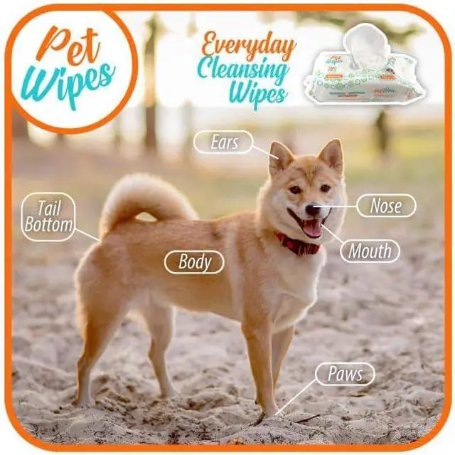 Alt view image 3 of 6 - pet Wipes for Dogs and Cats Hypoallergenic Natural Products for Cleansing from Nose to Tail 100 Count 8x7in Wipes Perfect for Grooming and Cleaning Made in the USA Fragance-Free