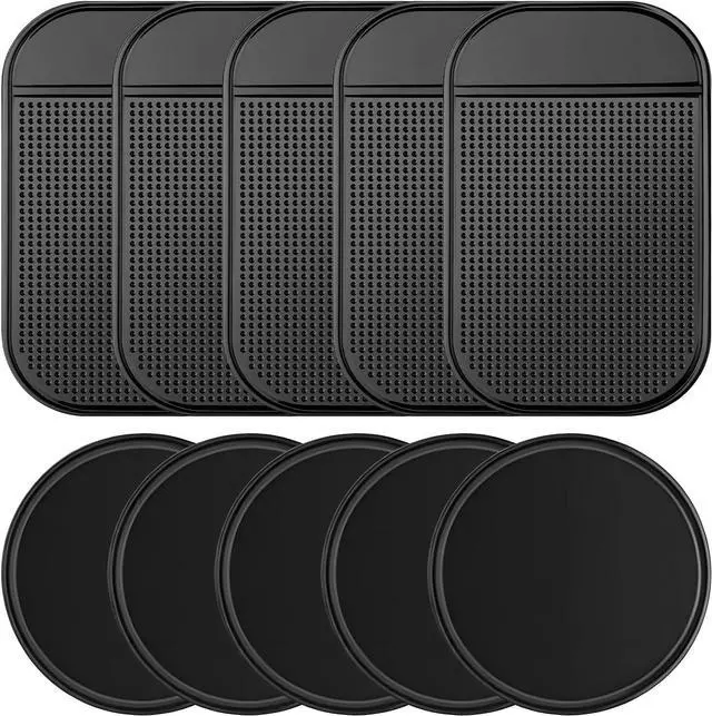 Main image of 10 Pcs Car Dashboard Non Slip Mat, Sticky Pad for Car Dashboard Anti-Slip Gel Pads Removable Silicone Reusable Picky Pad Multi Sticky Mat for Cars Kitchen Pet Bowl Mats