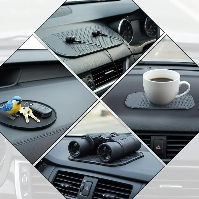 Alt view image 2 of 7 - 10 Pcs Car Dashboard Non Slip Mat, Sticky Pad for Car Dashboard Anti-Slip Gel Pads Removable Silicone Reusable Picky Pad Multi Sticky Mat for Cars Kitchen Pet Bowl Mats