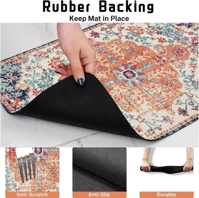 Alt view image 4 of 7 - Absorbent Pet Dog Bowl Mat for Food and Water, Pet Cat Food Feeding Mat with Non Slip Rubber Backing, Dog Food Mats for Floors Waterproof, 12"x20"