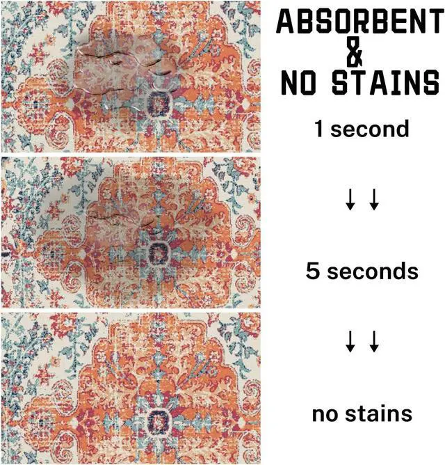 Alt view image 5 of 7 - Absorbent Pet Dog Bowl Mat for Food and Water, Pet Cat Food Feeding Mat with Non Slip Rubber Backing, Dog Food Mats for Floors Waterproof, 12"x20"