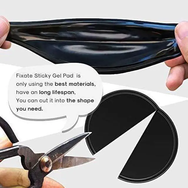 Alt view image 3 of 6 - 10pack Removable Sticky Gel Pads, Multi Function Anti-Slip Mat | Stick to Car Dashboard Glass Mirrors Metal Tile Wall Kitchen Cell Phone Stand Recipe Holder Non-Slip Rug Pet Bowl Mat Pad
