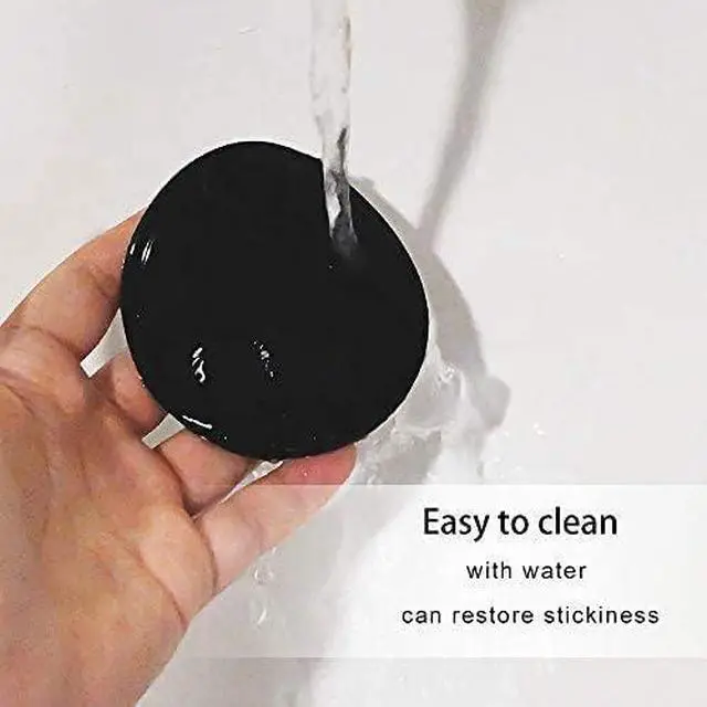 Alt view image 5 of 6 - 10pack Removable Sticky Gel Pads, Multi Function Anti-Slip Mat | Stick to Car Dashboard Glass Mirrors Metal Tile Wall Kitchen Cell Phone Stand Recipe Holder Non-Slip Rug Pet Bowl Mat Pad