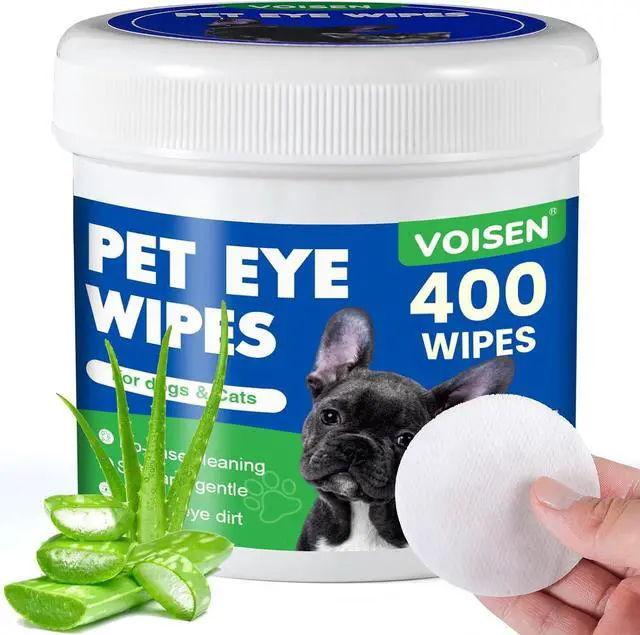 Main image of 400Pcs Eyes Wipes for Dogs, Pet Tear Stain Remover Wipes | Care Eye Wash Pads for Dogs and Cats, Face, Eye Cleaner Pads to Gently Remove Discharge, Eye Wipes for Dogs & cat Eye Wipes