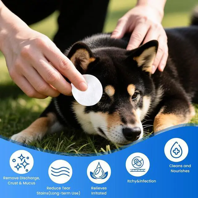Alt view image 5 of 7 - 400Pcs Eyes Wipes for Dogs, Pet Tear Stain Remover Wipes | Care Eye Wash Pads for Dogs and Cats, Face, Eye Cleaner Pads to Gently Remove Discharge, Eye Wipes for Dogs & cat Eye Wipes