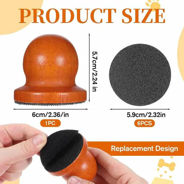 Alt view image 2 of 7 - Dog Nail File with Replaceable Filing Disc Dog Nail File Scratch Board Replaceable Sandpaper Stress Free Nails Filing Dogs Trainning Accessories for Smooth and Healthy Nails (Dark Brown)
