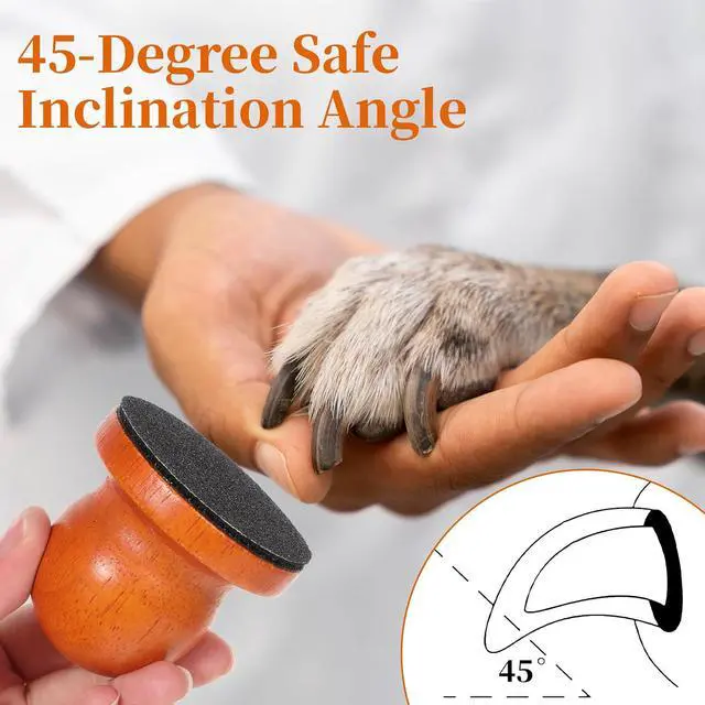 Alt view image 4 of 7 - Dog Nail File with Replaceable Filing Disc Dog Nail File Scratch Board Replaceable Sandpaper Stress Free Nails Filing Dogs Trainning Accessories for Smooth and Healthy Nails (Dark Brown)