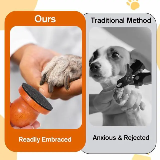 Alt view image 6 of 7 - Dog Nail File with Replaceable Filing Disc Dog Nail File Scratch Board Replaceable Sandpaper Stress Free Nails Filing Dogs Trainning Accessories for Smooth and Healthy Nails (Dark Brown)