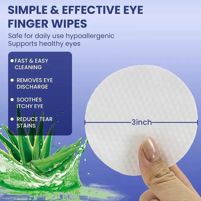 Alt view image 5 of 7 - Dog Eye Wipes 100 Counts, Gently Clean Eye Wipes for Dogs & Cats | Textured pet eye wipes gently remove tear stains, eye discharge, and debris while keeping eyes clean for dogs and cats