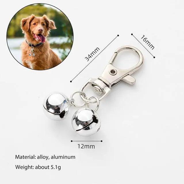 Alt view image 2 of 6 - 6 Pcs Bell for Dog Collar,Bells for Dog Collar,with Heavy Duty Snaps Dogs Bell Collar,Sliver Bells for Tracking and Training Suitable for Dogs and Cats