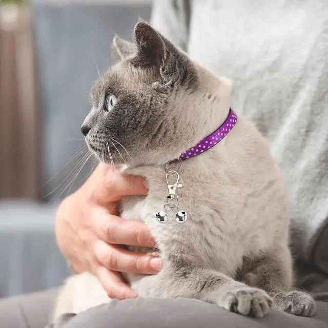 Alt view image 4 of 6 - 6 Pcs Bell for Dog Collar,Bells for Dog Collar,with Heavy Duty Snaps Dogs Bell Collar,Sliver Bells for Tracking and Training Suitable for Dogs and Cats