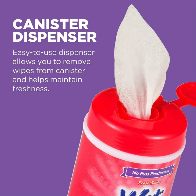 Alt view image 4 of 7 - for Cats Freshening Wipes with Aloe Vera, Fresh Scent, 50 Count | Multi-purpose grooming wipes remove dirt, odor, and dander between baths, gentle for regular use on cats
