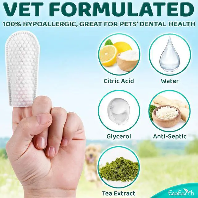 Alt view image 3 of 7 - Premium Teeth Cleaning Wipes for Dogs & Cats - 100 Pcs - Pet Dental Care Finger Pads for Fresh Breath & Oral Hygiene - Embossed Pattern & Nano Plastic-Dotting to Remove Plaque & Tartar
