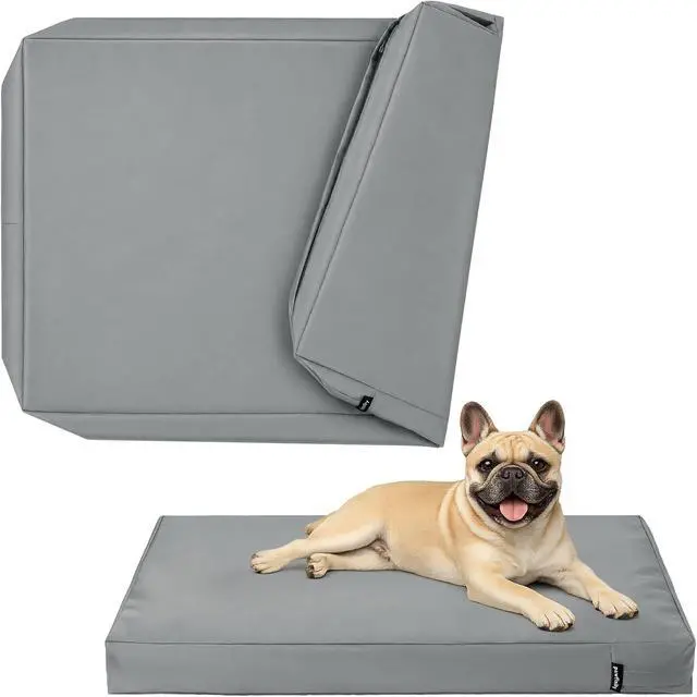 Main image of Small Waterproof Dog Bed Cover Replacement Washable with Zipper | Easy to Wipe Clean, Pet Hair Resistant, Heavy Duty Oxford, Indoor/Outdoor Use, Fit in 30 Inch Crate, 29"x 20"x 3", Grey