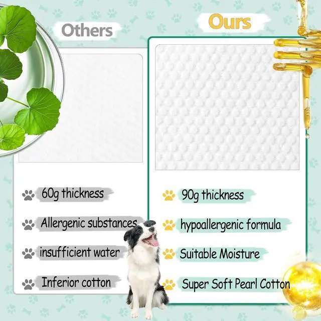 Alt view image 5 of 7 - 10 PCS Pet Cleaning and Deodorizing Bathing Grooming Glove Wipes for Dogs and Cats, Extra Thick Nourish Fur No-Rinse Grooming Wipes for Daily Care and Travel, Hypoallergenic