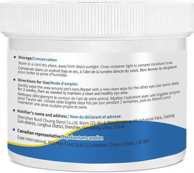 Alt view image 3 of 4 - Dog Eye Wipes, Tear Stain Wipes for Dogs, Big & Thick Cat Eye Wipes for Dogs, Mild Ingredient,Texturized & Presoaked Pet Eye Cleaner Pad for Discharge Crust Booger,100 Ct,Unscented