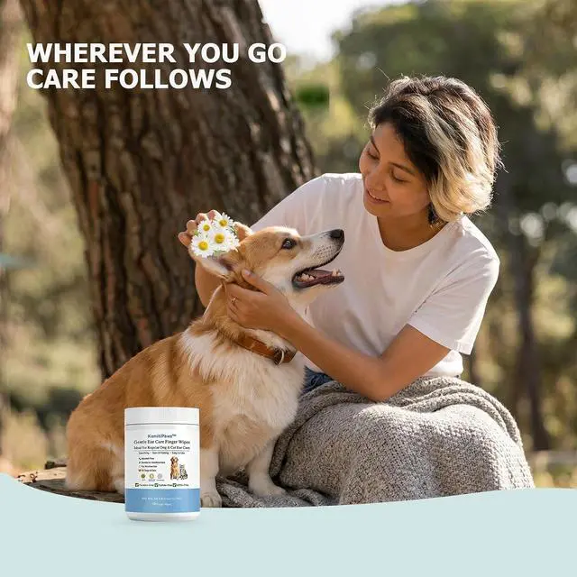 Alt view image 7 of 7 - Dog Ear Finger Wipes for Dogs & Cats, Removes Ear Wax & Buildup, Better Than Ear Drops, Larger No-Slip Finger Fit for Better Control, Aloe Vera & Witch Hazel, Gentle for Sensitive Ears - 50 Count