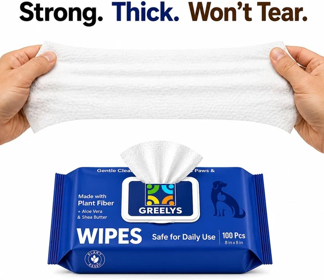 Alt view image 5 of 7 - Plant Based Dog Wipes for Paws Butt & Body - Because They Sleep on Your Bed, Unscented 100 Count