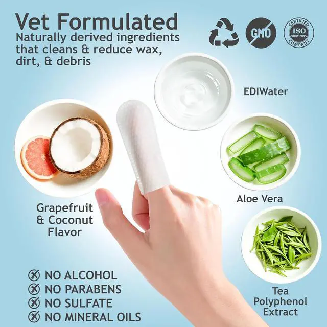 Alt view image 2 of 7 - Pet Dog Teeth Cleaning Wipes Deodorizing Finger Wipes for Dogss | Doco Pet Dog Teeth Cleaning Wipes Deodorizing Finger Wipes for Dogs & Cats | Helps Reduce Plaque & Tartar Buildup, Supports
