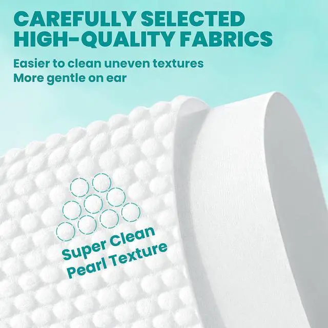 Alt view image 6 of 7 - Ear Cleaner Finger Wipes 60 Counts, Dog Ear Cleaner, Grooming Kit Care for Dogs and Cats, Soft & Easy Otic Cleaning Pads, Remove Wax, Dirt & Stop Smelly, Itchy, Non-Irritating, Unscented