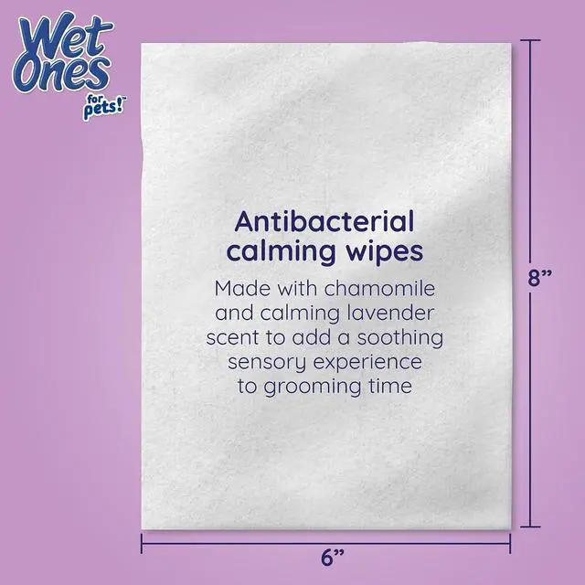 Alt view image 3 of 7 - for Pets Calming Dog Wipes, Chamomile Lavender Scent, 30 Count | Antibacterial formula, kills 99.99% of germs, calm, scented, durable paw wipes