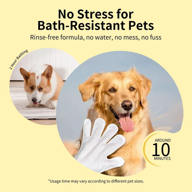 Alt view image 7 of 7 - MIOSSZI Pet Gloves Wipes for Dogs & Cats Wipes Cleaning Deodorizing Hypoallergenic No-Rinse Pet Grooming Wipes Unscented Extra Thick Bathing Wipes for Pet Dry Cleaning Daily Care and Travel 8 pcs