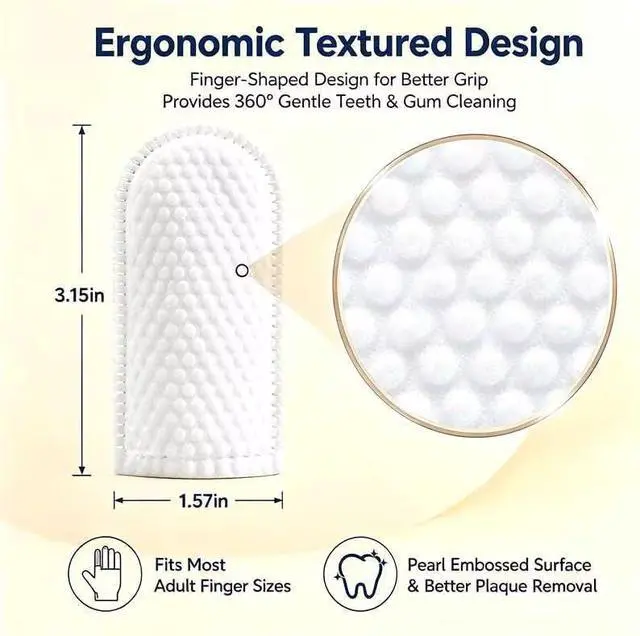 Alt view image 6 of 7 - Pet Teeth Cleaning Finger Wipes for Dogs & Cats, Gentle Daily Oral Care Dental Wipes Helps Reduce Plaque Tartar & Freshens Breath, Dog Toothbrush Alternative for Puppies, Kittens & All Breeds,50 Count
