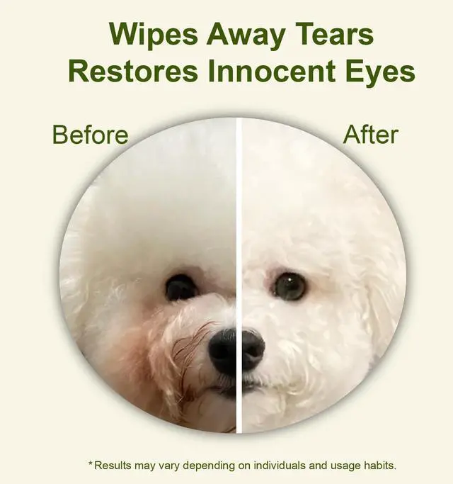 Alt view image 4 of 7 - Eyes Wipes for Dogs & Cats - Gently Remove Tear Stain, Debris, Discharge, Crust - Chamomile and Honeysuckle Pet Cleaning Grooming Deodorizing Wipes Wash Cleaner for Eyes, Wrinkle, Face - 100pcs
