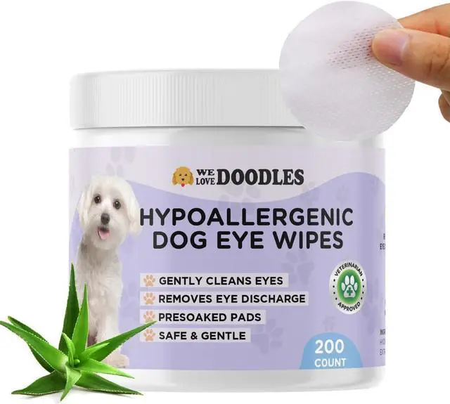 Main image of Dog Eye Wipes, Pre-Soaked Pads, Gently Cleans, Removes Tear Stains, 200 PCS | Safe, Gentle Formula Cleans Around Eyes Daily, Non-Irritating, Tear Stain Remover for Dogs, Ideal for Puppies & All Breeds