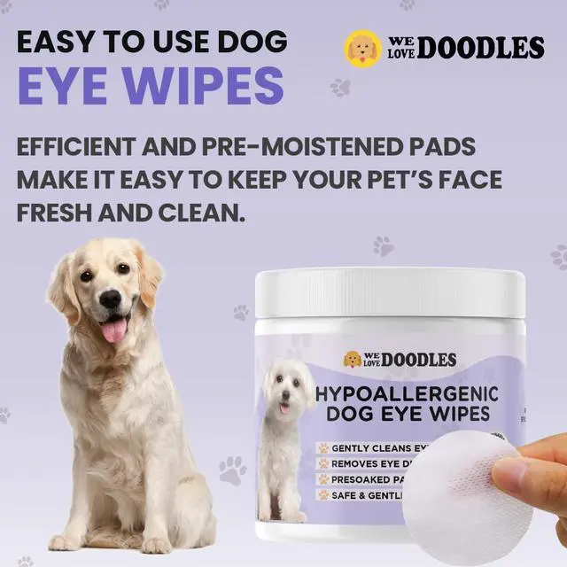 Alt view image 5 of 5 - Dog Eye Wipes, Pre-Soaked Pads, Gently Cleans, Removes Tear Stains, 200 PCS | Safe, Gentle Formula Cleans Around Eyes Daily, Non-Irritating, Tear Stain Remover for Dogs, Ideal for Puppies & All Breeds