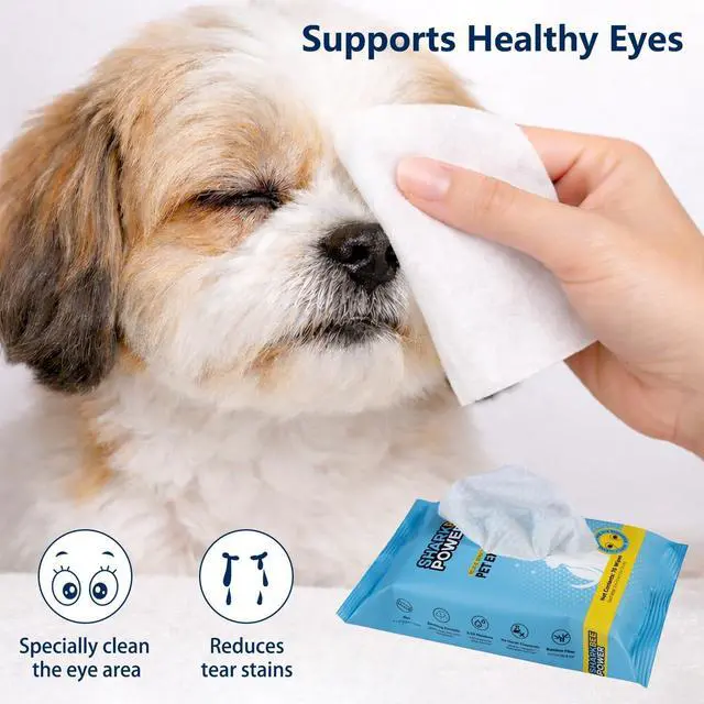 Alt view image 3 of 6 - Bamboo Pet Eye Wipes for Dogs & Cats, Remove Tear Stains & Discharge, Daily Eye Cleaning for Clear & Bright Eyes (70)