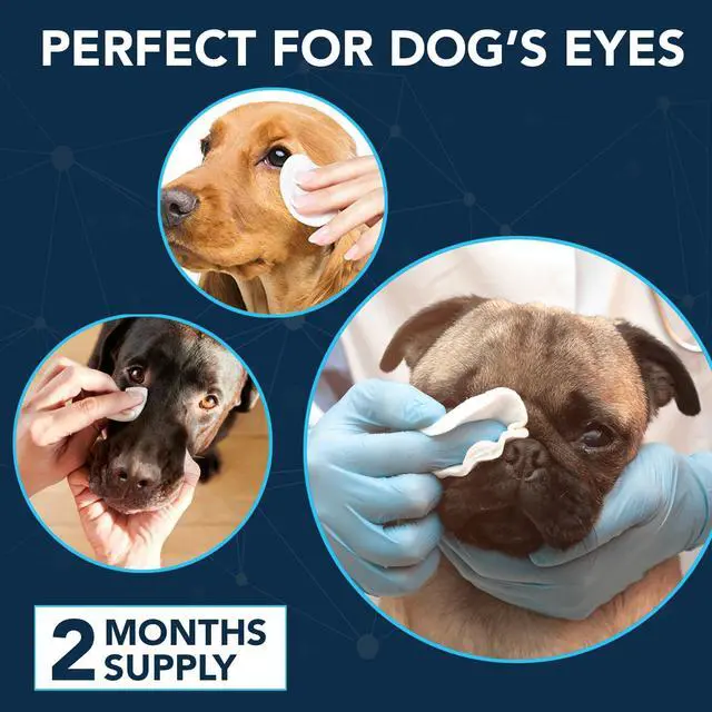 Alt view image 5 of 7 - 100PCs Dog Eye Wipes - Tear Stain Remover for Dogs - Formulated with Chamomile and Aloe to Remove Eye Debris, Tear Stains & Eye Discharge - Plant Based, Safe, and Large 5"x5" Unscented Wipes