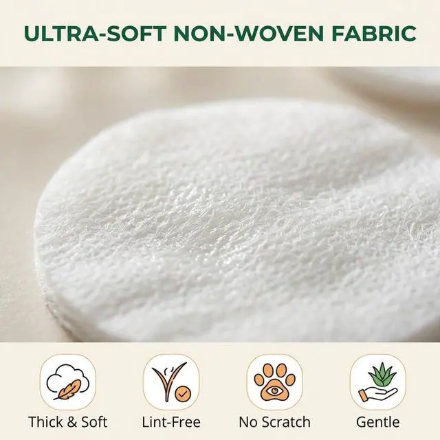 Alt view image 3 of 7 - Dog Eye Wipes, 200 Count, Alcohol-Free, pH-Balanced | Soft round pads wipe away tear stains, discharge and crust, gentle daily eye care for cats and dogs