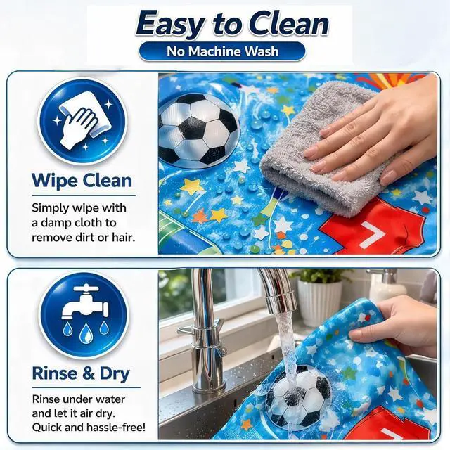 Alt view image 6 of 7 - Dog Cooling Mat, Water-Activated Gel Ice Pad for Dogs&Cats, Self-Cooling Mat Soccer Fan Dog Gifts, Waterproof Wipe-Clean, Soccer-Themed Summer Beds for Outdoor&Indoor Medium/Small Pets