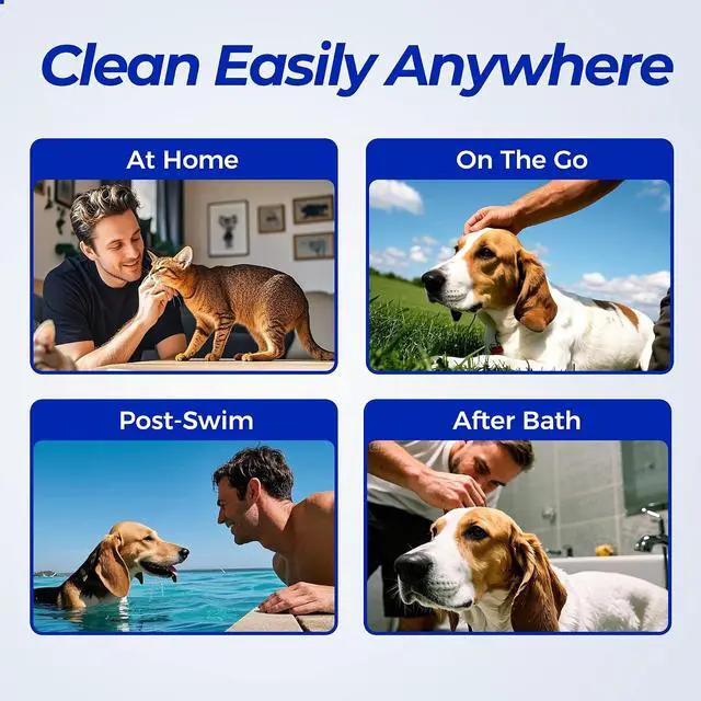 Alt view image 5 of 6 - Pet Ear Cleaner Wipes for Dogs & Cats, Perfect Finger Fit, 100 Count | Herbal Formula with Chamomile & Honeysuckle | Ear Cleaner Finger Wipe in Resealable Canister | Soothes Itchy Ears